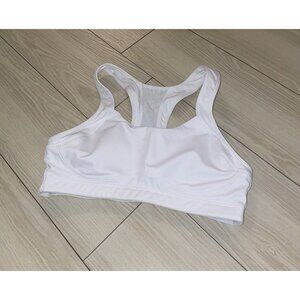 Moving Comfort 350029 Sports Bra Racerback Unlined Wire Free Womens 34A White